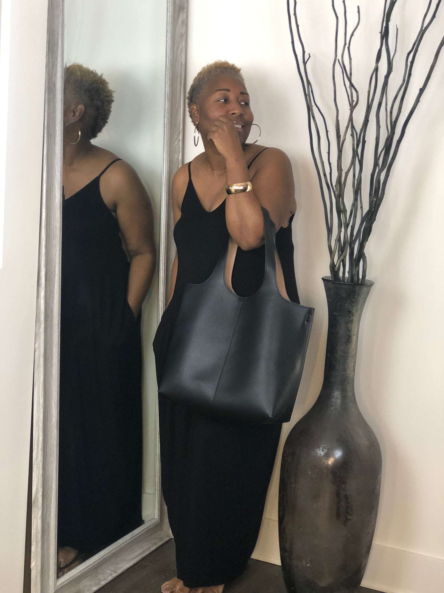 Black Shoulder Tote
