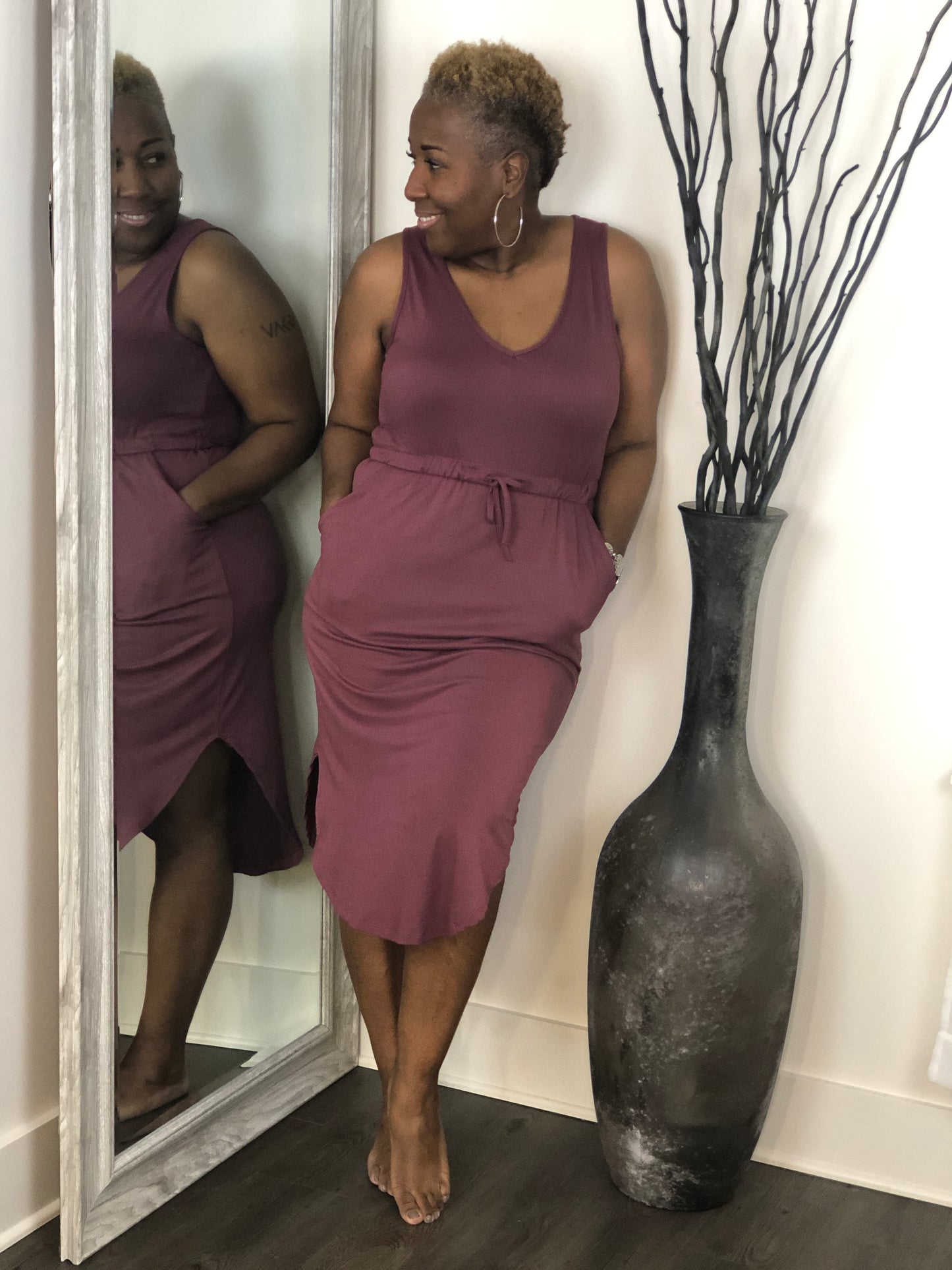 Nocturne Sleeveless Midi Dress