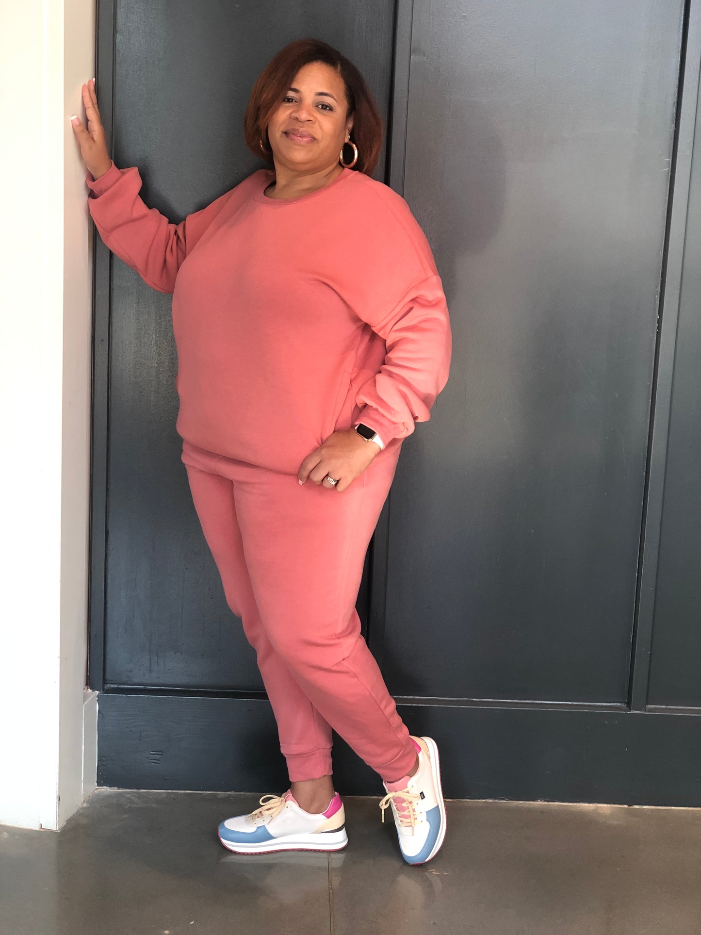 Ash Rose Long Sleeve Sweatsuit Curvy