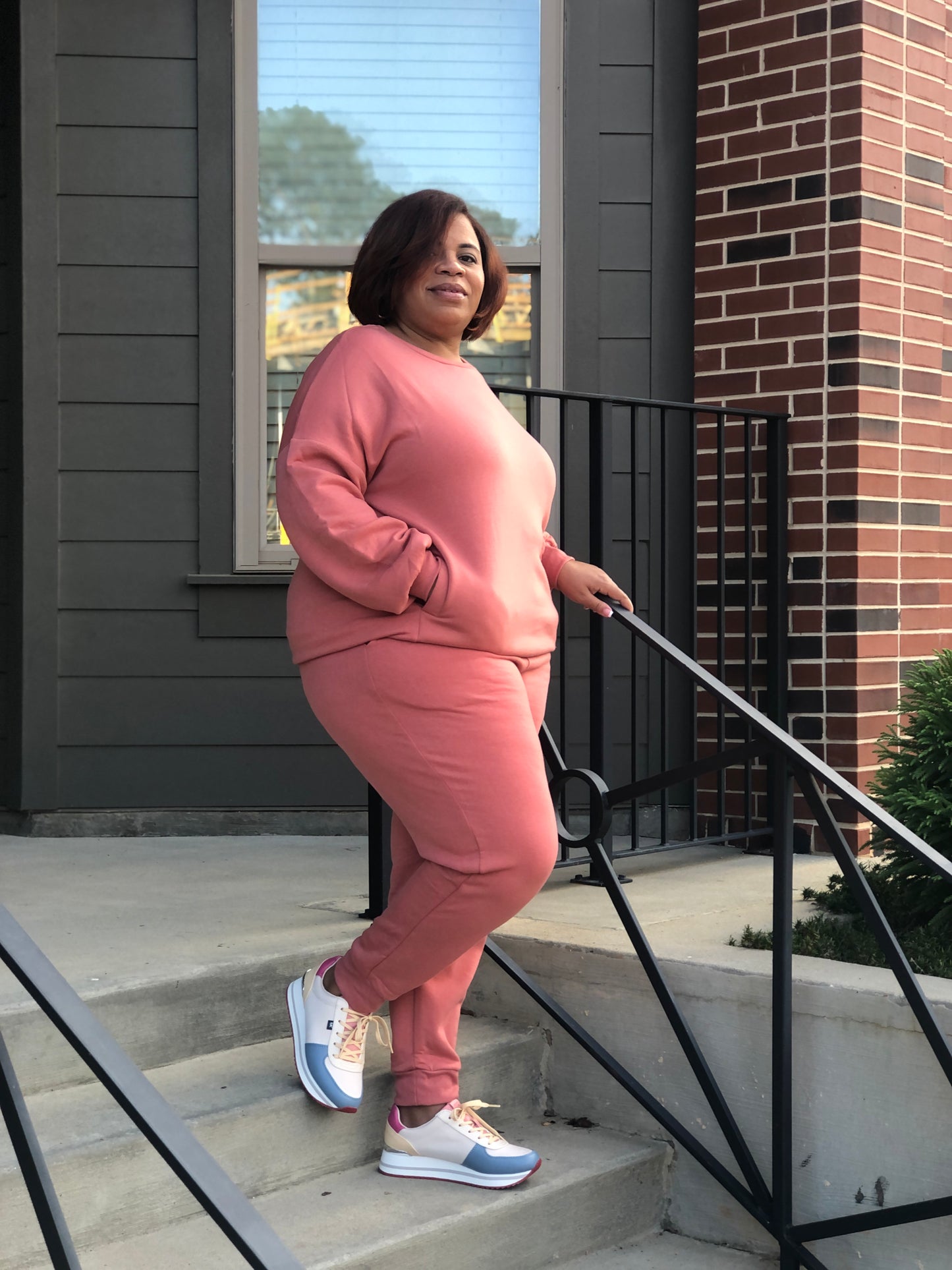 Ash Rose Long Sleeve Sweatsuit Curvy