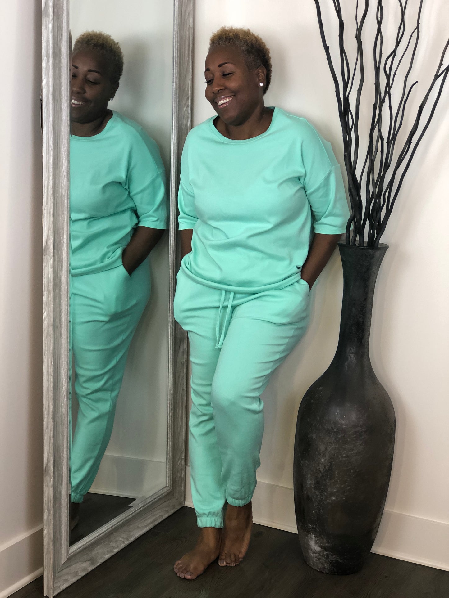 Tiffany Box Blue Short Sleeve Sweatsuit