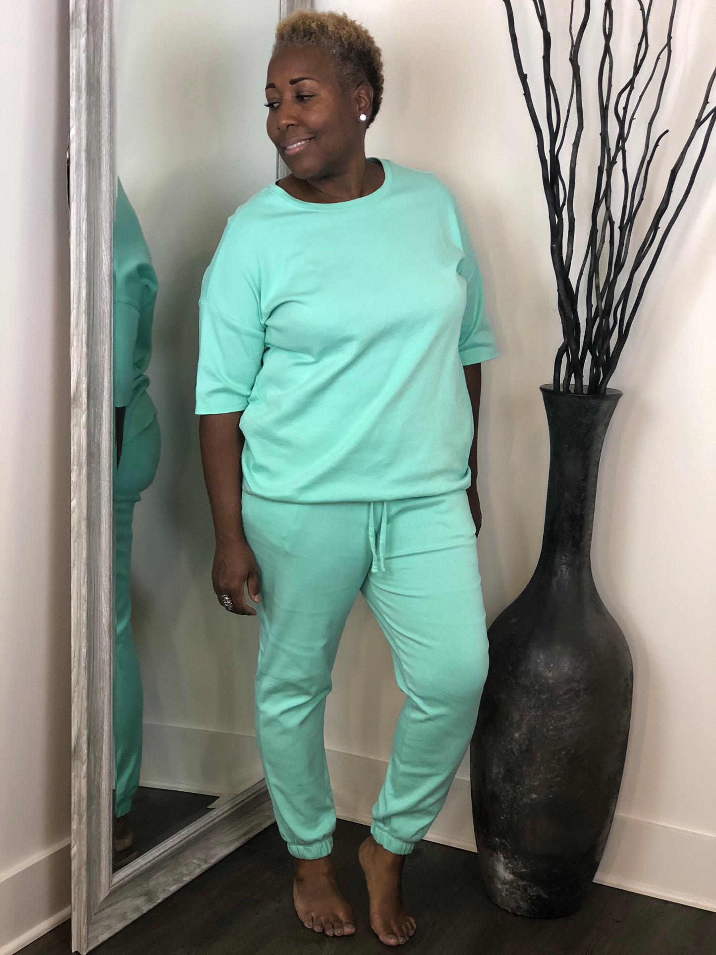 Tiffany Box Blue Short Sleeve Sweatsuit