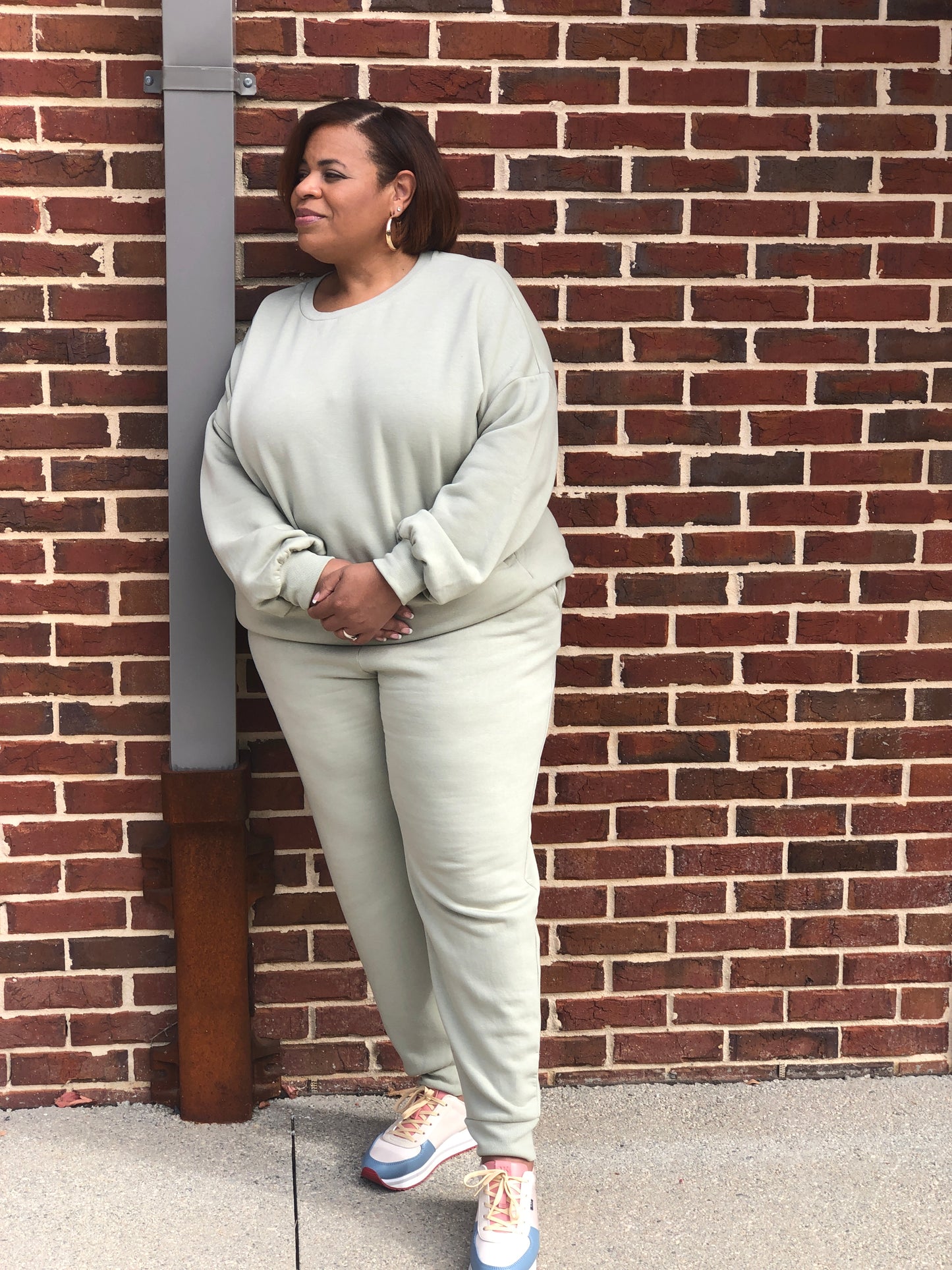 Olive Long Sleeve Sweatsuit Curvy