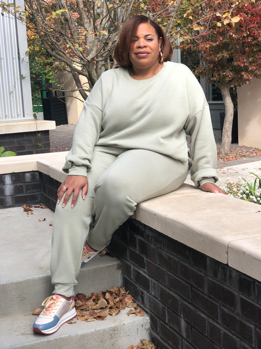 Olive Long Sleeve Sweatsuit Curvy